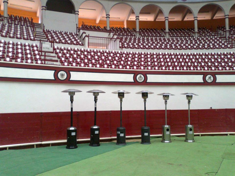 Calentadores en evento